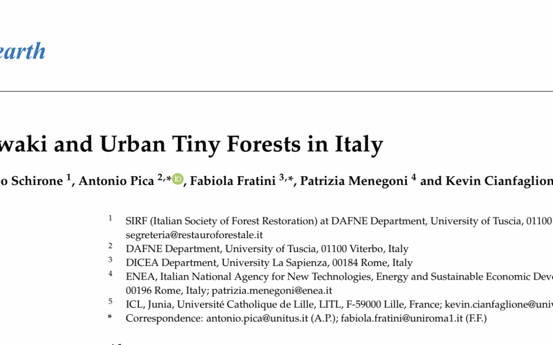 Miyawaki and Urban Tiny Forests in Italy