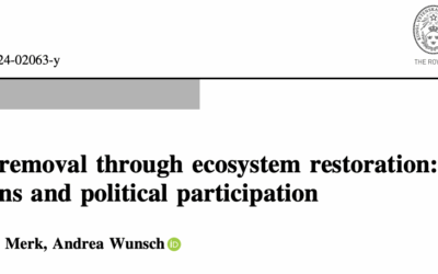 Rimozione dell’anidride carbonica attraverso il ripristino dell’ecosistema: percezioni pubbliche e partecipazione politica