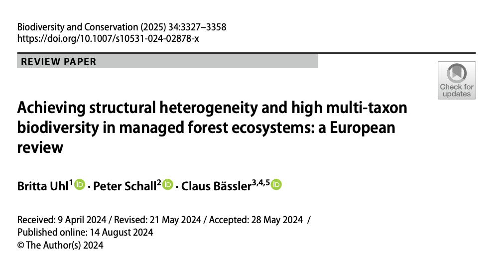 Raggiungere l’eterogeneità strutturale e un’elevata biodiversità multitassonomica negli ecosistemi forestali gestiti: una review europea